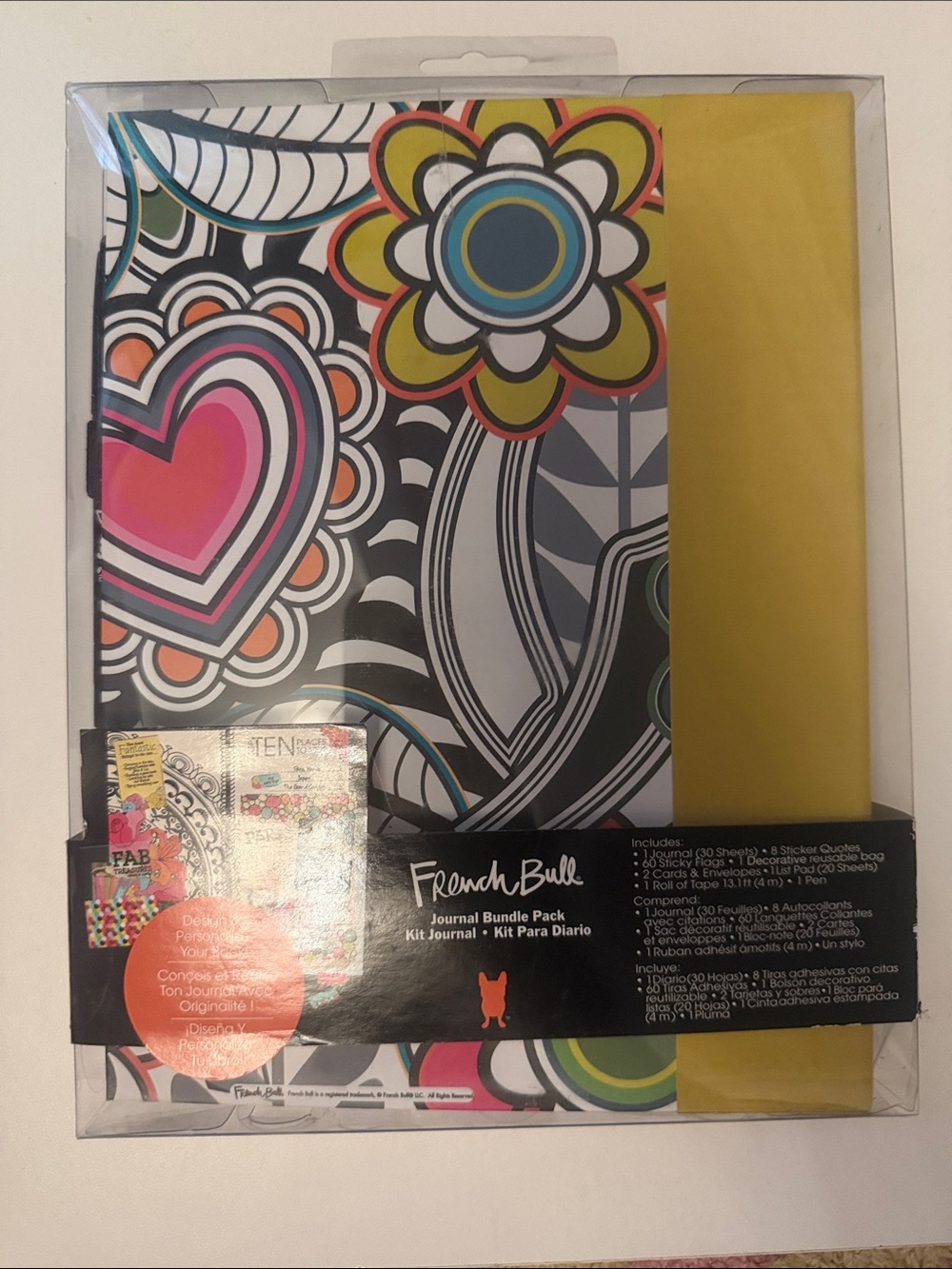 French Bull Pink & Yellow Journal Kit — Decorative Cover Bundle